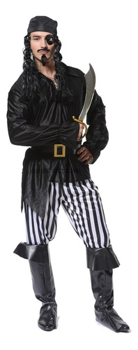 Disfraz Pirata Para Hombre Negro Talla Unica
