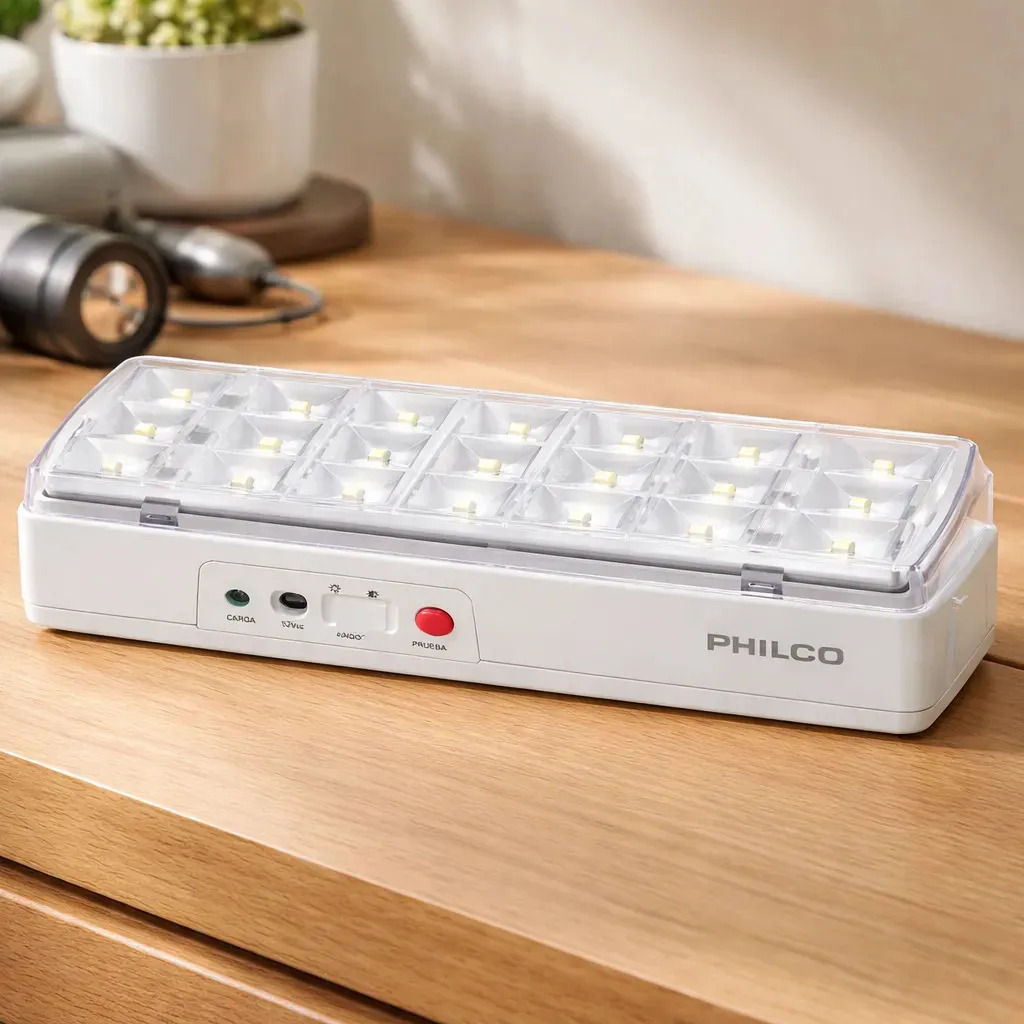 Lámpara De Emergencia Philco 30 Led El446 Color Blanco