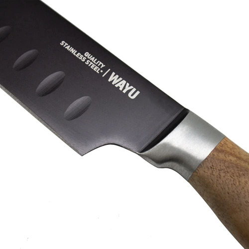 Cuchillo Santoku 14 Cm Wayu Con Revestimiento Antiadherente
