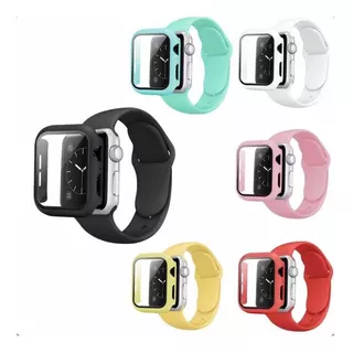 Malla Silicona Para Apple Watch + Case Protector