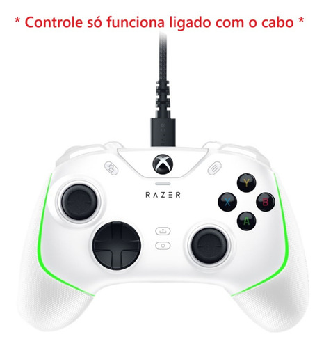 Controle Xbox Series Razer Wolverine V2 Chroma- Com Fio Branco