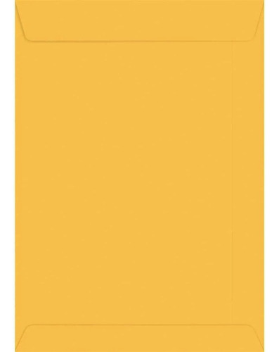 500 X Envelopes Saco Ouro 110x170 Amarelo Documentos Papel Liso