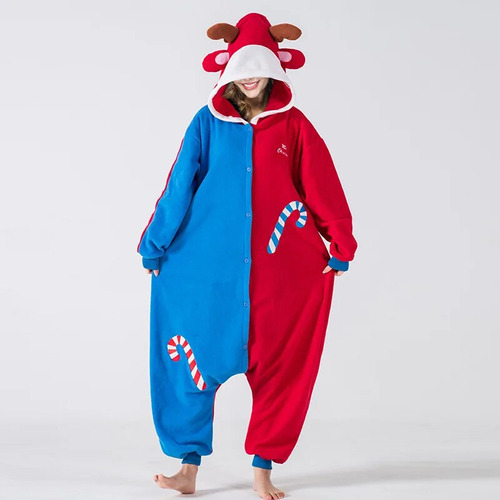 Pijama Navideño Para Pareja  Diseño De Alce  Para Mujer  Ani