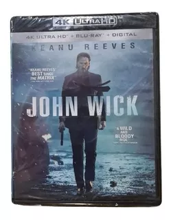 Blu-ray 4 K John Wick Keanu Reeves + Blu-ray + Cópia Digital