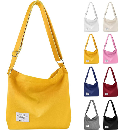 Xiaery Bolsas De Hombro De Lona For Mujer, Bolsas Hobos