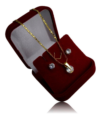 Imagem 3 de 8 de Colar Brinco Banhado Joias De Ouro C/ Garantia