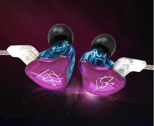 Imagen 4 de 4 de Auriculares In Ear Kz Zst Pro 2 Vias Monitoreo Sin Microfono