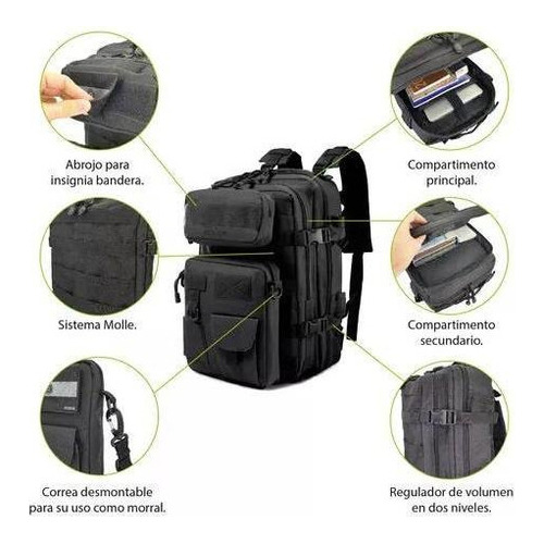 Mochila Kossok Rappel - Gran Capacidad - Viaje - Reforz