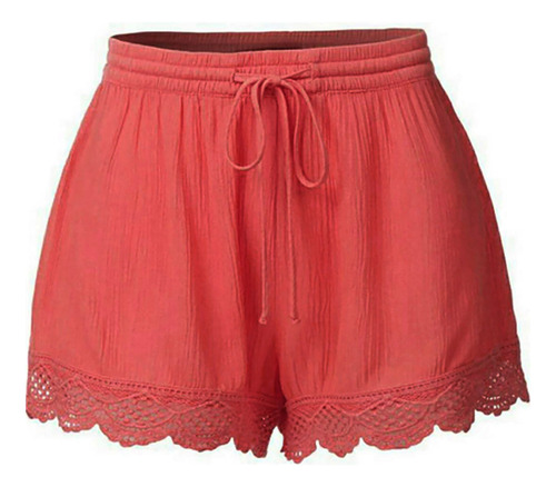 Pantalones Cortos De Encaje Para Mujer, De Encaje, De Talla
