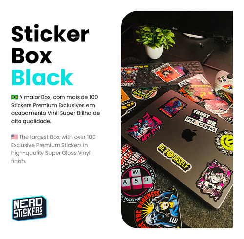 Sticker Box Black Edition | Nerd Stickers