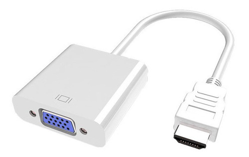 Convertidor De Cable Hdmi A Vga En Color Blanco