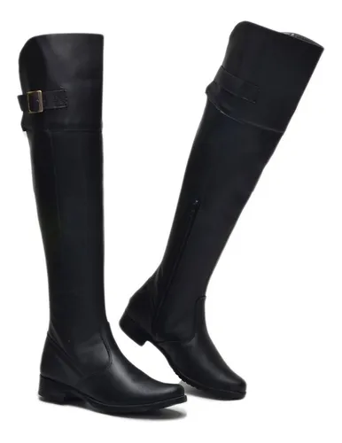 Bota cano alto over the knee acima do store joelho montaria