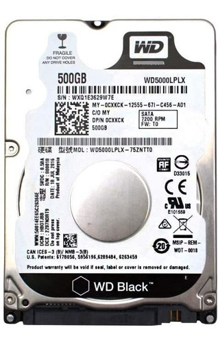 Western Digital 500gb Sata 2.5 (renovado) Disco Duro