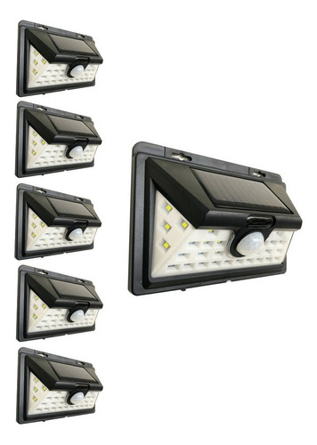 Pack X5 Focos Solares Led Foco Sensor Movimiento Focos Solar