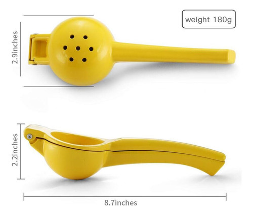 Exprimidor Manual Amarillo Para Jugos Frescos De Limón Y Lim