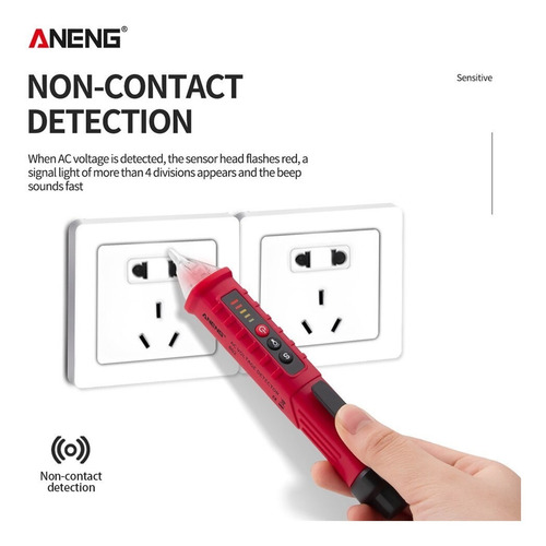 Detector De Voltaje Sin Contacto + Lámpara + Sonido.