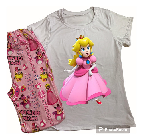 Pijama Princesa Peaches Mario  Piel De Durazno 