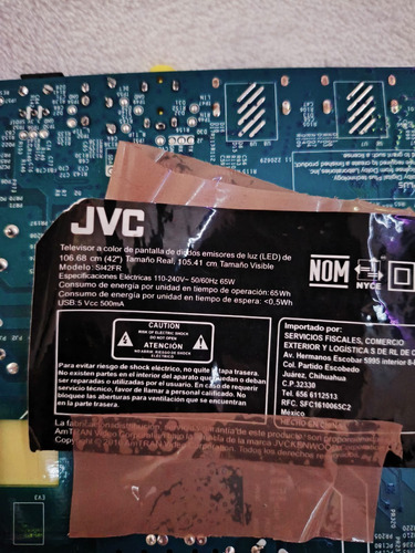 Tarjeta Main 42 Jvc Si42fr Cv816-n42 (Usado)