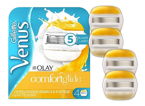 Cartuchos Repuesto Gillette Venus Barra Gel Olay Coco Pack 4