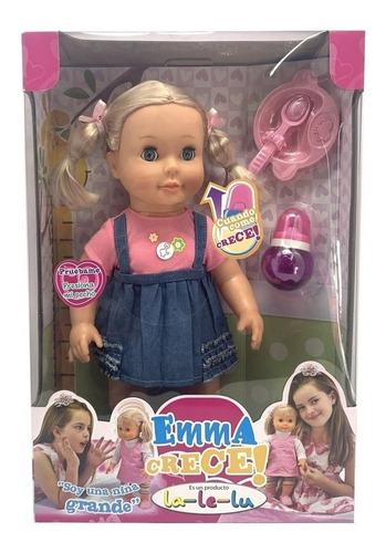 Muñeca Emma Crece Sonido Original Lalelu Cod 16131 Bigshop