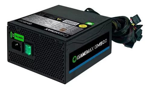 RMS Commerce - GM500 Preto OEM - Fonte de Alimentação Gamemax GM500 500W  OEM 80 Plus Bronze C/PFC S/Cabo PRETO - Fontes - Hardware - Informática