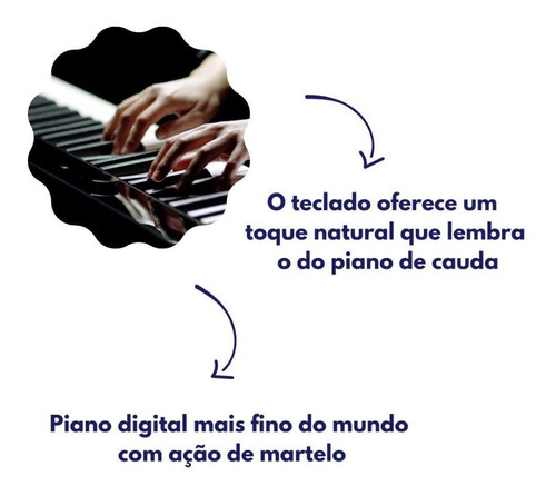 Imagem 3 de 8 de Piano Casio Privia Digital Preto Bluetooth Px-s1000bkc2-br