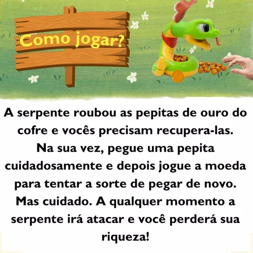 Jogo Tesouro Da Serpente Cobrinha - Pegue O Ouro - Zoop - Zoop