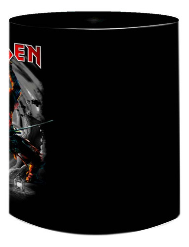 Caneca De Porcelana Presente Fã Iron Maiden Eddie Vs Samurai