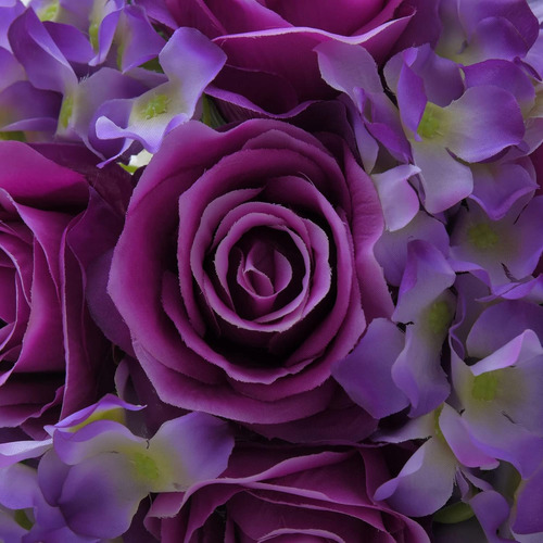 Fule - Arreglo De Centro De Mesa De Rosas Artificiales De Se