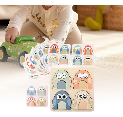Rompecabezas De Madera Para Niños, Rompecabezas De Búho,