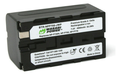 Batería Wasabi NP-f F770/F750 4900 mAh para Sony Led