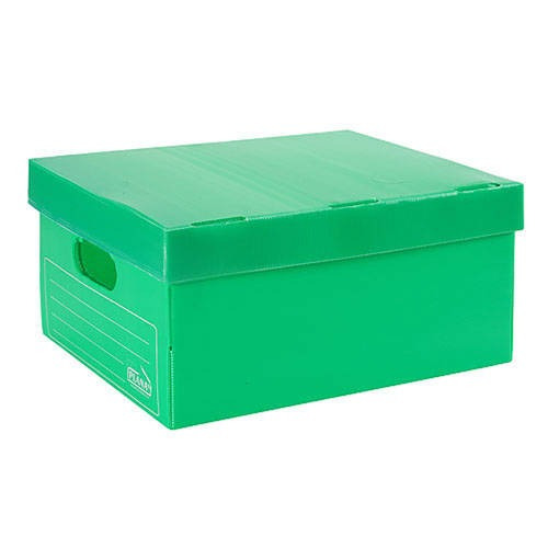 Caja Archivo Plastico Plana 400x300x195 Verde