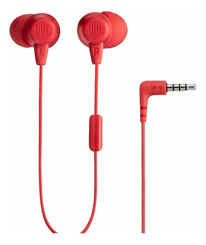 Fone de ouvido in-ear JBL C50HI vermelho