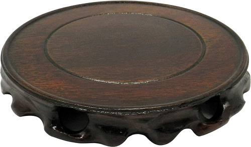 Soporte De Exhibición Circular De Palisandro Vintage R...