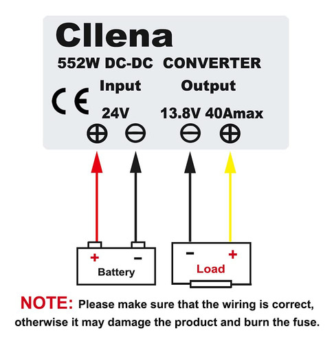 Regulador De Voltaje Colena Dc 24v A 13.8v 40a 552w Converti