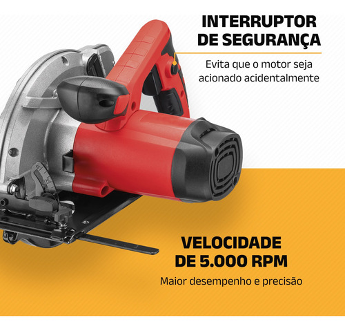 Serra Circular Mondial Vermelho 1500w Fsc-04
