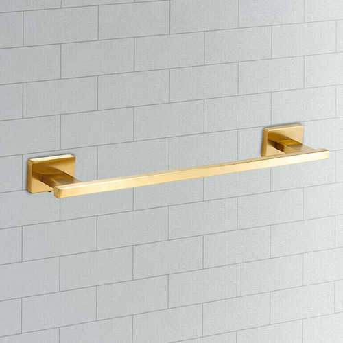 Elegante Organizador De Baño Para Toallero Dorado