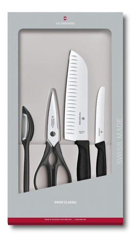 Victorinox Set De Cocina Swiss Classic, 4 Piezas Color Negro