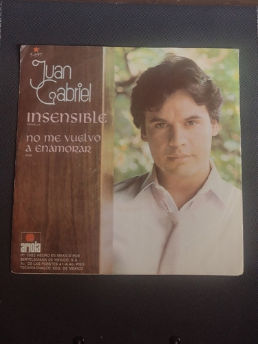 Vinyl Juan Gabriel Insensible No Me Vuelvo A Enamorar 45 Rpm