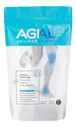 Agial, Colageno Hidrolizado + Ácido Hialurónico 300g