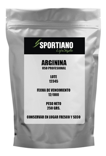 L Arginina Pura 250 Gramos