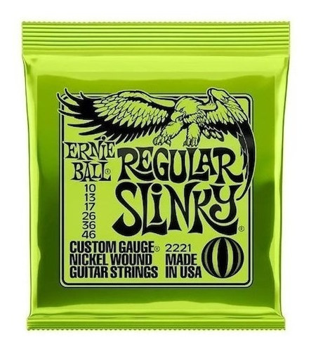 Encordado Ernie Ball 010 Guitarra Eléctrica 2221 Slinky