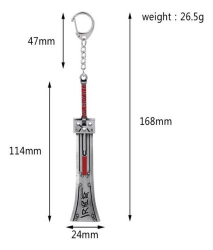Final Fantasy - Llavero Espada Demoledora Sword Cloud