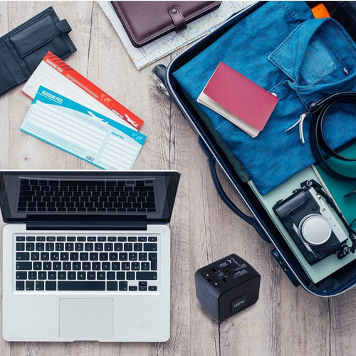 Adaptador De Viaje Internacional Todo En Uno Universal 3 Usb