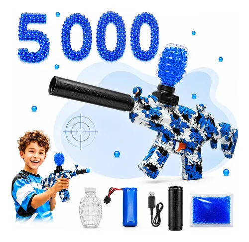 Arminha Gel Metralhadora AK47 Automática Recarregável USB Arma Brinquedo Realista que Dispara Bolinhas de Gel Brincadeira ao Ar Livre Cor Sortida Kizumba