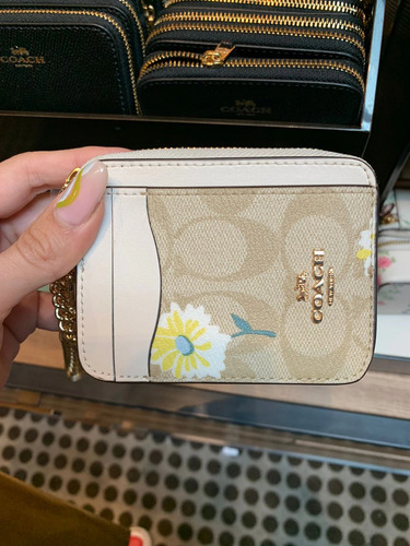 Monedero Tarjetero Coach Original Zip Cardcase Signature