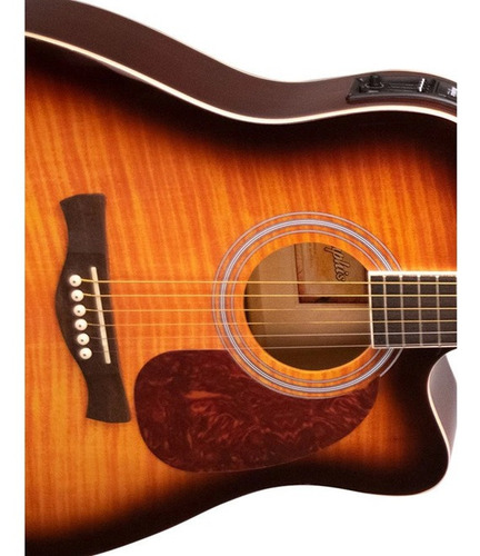 Violão eletroacústica Tagima Memphis MD 18 para destros tabbaco burst madeira técnica satin