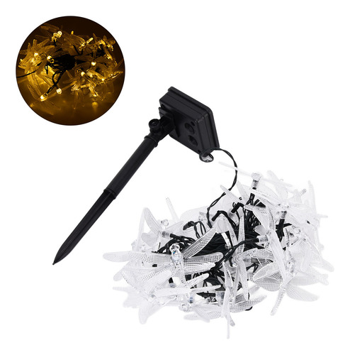 Guirnalda De Luces Solares Con Forma De Libélula, 30 Led, Al