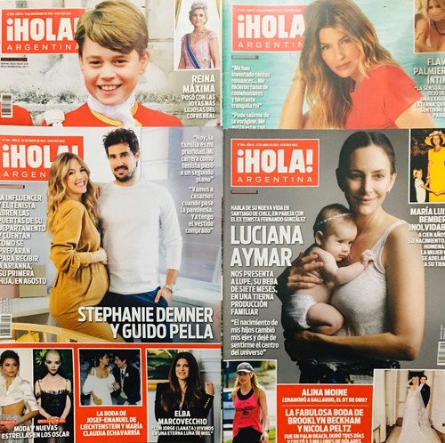 Pack 8 Revistas Hola Argentina Nuevas