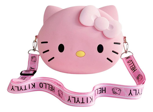 Mini Bolsa De Ombro Em Silicone Hello Kitty Pequena Sanrio